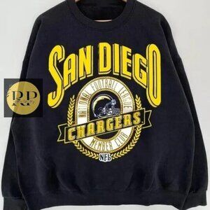 San Diego Chargers Logo NFL Retro Style Sweatshirt Unisex Men Women black y2k